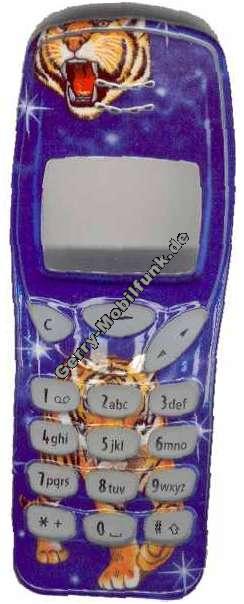 Cover fr Nokia 3210 Tiger blau Zubehroberschale nicht original