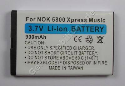 Akku Nokia Asha 200 (entspricht BL-5J) LiIon 900mAh 3,7V 9,5mm Akku vom Markenhersteller mit 12 Monaten Garantie, nicht original Nokia