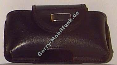 Ledertasche schwarz quer fr Sagem MyV-65 Hardbox Premium Quertasche