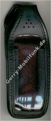 Ledertasche Siemens C30 schwarz mit Gürtelclip 