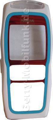 Cover Original fr Nokia 3220 rot weiss (Oberschale) mit Displayscheibe