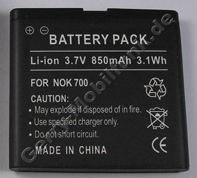 Akku Nokia 700 (entspricht BP-5Z) 3,7Volt 850mAh 3,1Wh