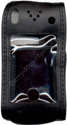 Ledertasche schwarz mit Gürtelclip Nokia 7650