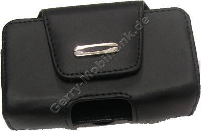 Ledertasche schwarz quer fr Nokia N80 Hardbox Premium Quertasche