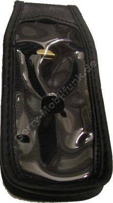 Ledertasche Siemens C65 schwarz mit Gürtelclip 