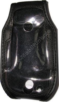 Ledertasche schwarz mit Gürtelclip Motorola E1000