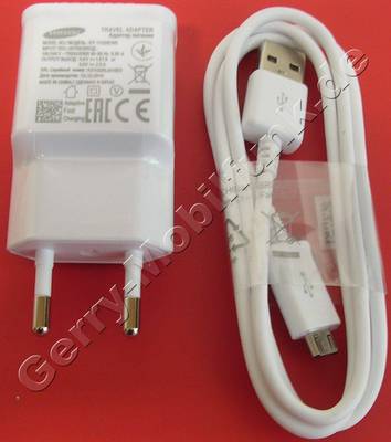 Originale Samsung Ladegert EP-TA20EWE SM-A310F Galaxy A3, 100-240 Volt Eingangs-Spannung, Mit 9 Volt Schnelladung bei kompatiblen Gerten mit Schnelladefunktion. Das Anschlukabel kann auch als Datenkabel oder Ladekabel am USB-Anschlu vom Computer angeschloen werden. 2A bei 5 Volt und 1,67A bei 9 Volt Ladespannung