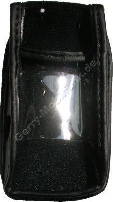 Ledertasche schwarz mit Grtelclip Samsung D800