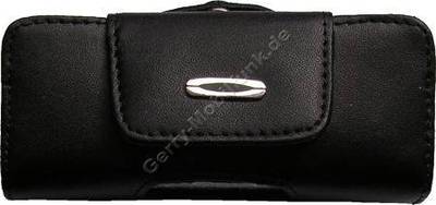 Ledertasche schwarz quer fr Motorola L7 Hardbox Premium Quertasche