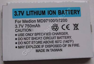 Akku fr Medion MD97200 LiIon 750mAh 3,7V 4,8mm ca. 20g