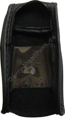 Ledertasche schwarz mit Grtelclip Samsung E830