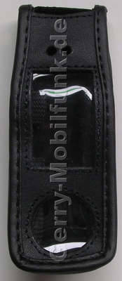 Ledertasche schwarz mit Grtelclip Samsung F210
