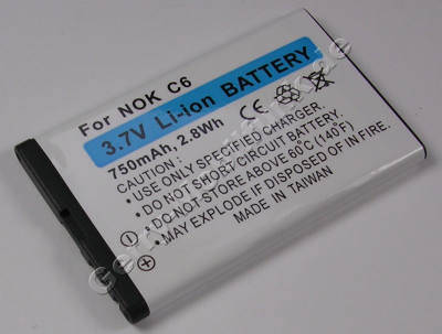 Akku Nokia Lumia 620 (entspricht BL-4J) LiIon 750mAh 3,7V 2,8Wh 4,5mm Akku vom Markenhersteller mit 12 Monaten Garantie, nicht original Nokia