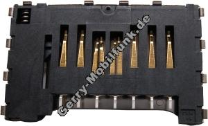 Konnektor MMC Speicherkarte Siemens S65. Anschlu der MMC-Karte auf der Platine, SMD-Speicherkartenleser