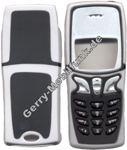 Oberschale für Nokia 8210 look 5210 schwarz-grau-weiss inkl. Akkufachdeckel Zubehöroberschale nicht original (cover)