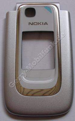 Oberschale Klappe Nokia 6131 original A-Cover silber incl. kleine Displayscheibe