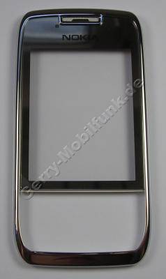 Oberschale wei Nokia E66 original A-Cover white steel, weiss mit Displayscheibe