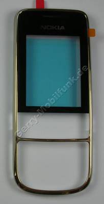 Oberschale gold original Nokia 2700 Classic A-Cover incl. Displayscheibe, Displayglas