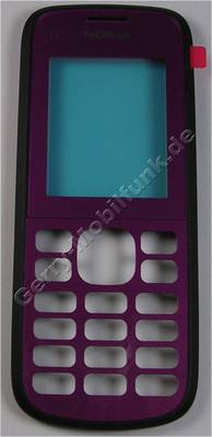 Oberschale lila Nokia C1-02 original A-Cover dark plum incl. Displayscheibe