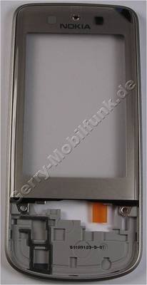 Oberschale silber Nokia 6260 Slide original A-Cover mit Displayscheibe burning silver