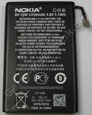 Akku BV-5JW Nokia N9 original Ersatzakku 1450 mAh, 5,5Wh