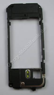 B-Cover, Backcover Nokia 5800 XpressMusic Gehuserahmen mit Antennenmodul, beide Freisprechlautsprecher zur Musikausgabe in Stereo und Klingelzeichen ( Buzzer ), Blidtzlicht und Ladebuchse