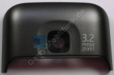 Antennen Abdeckung grau / schwarz Nokia C5 original D-Cover warm grey hintere Abdeckung vom Gehuse, Antennencover mit Kamerascheibe, Kameralinse