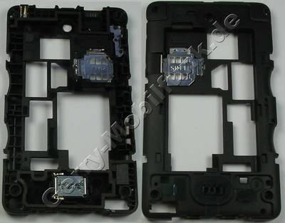 Unterschale, Gehusetrger Nokia Asha 501 Dualsim original D-Cover, Gehuserahmen incl. Ladebuchse, Simkartenhalter und Freisprechlautsprecher