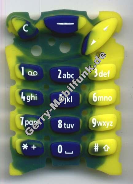 Tastenmatte für Nokia 3210 gelb/blau