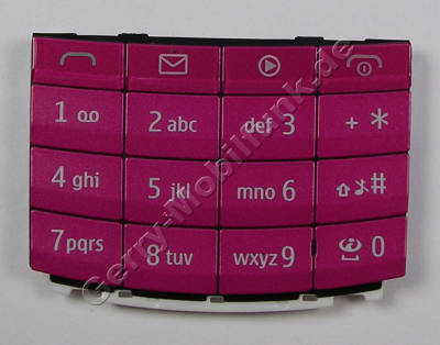 Tastenmatte pink Nokia X3-02 original Tastaturmatte