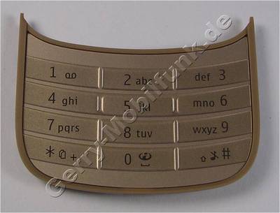 Tastenmatte gold Nokia C2-02 original Tastatur light gold