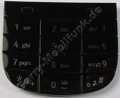 Tastenmatte schwarz Nokia Asha 202 original Tastatur black