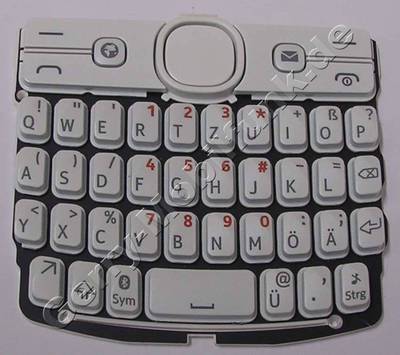 Tastenmatte weiss Nokia Asha 205 original Tastatur white