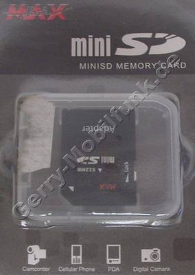 BENQ Qube Mini-SD 512MB Speicherkarte mit Adapter fr als normale SD-Karte