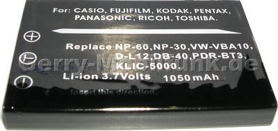 Akku Sony Mylo Com-1 (COMA-BP1) Daten: 1050mAh 3,7V LiIon 7mm (Zubehrakku vom Markenhersteller)