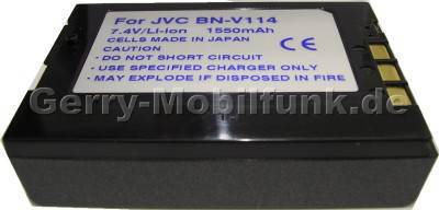 Akku JVC GR-DVP1 Daten: 1700mAh 7,4V LiIon 15mm schwarz (Zubehrakku vom Markenhersteller)