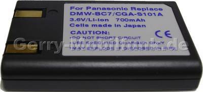 Akku PANASONIC CGR-S101E Daten: 700mAh 3,6V LiIon 8,5mm (Zubehrakku vom Markenhersteller )