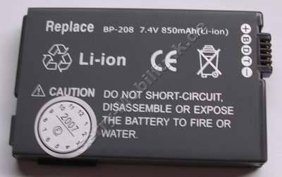 Akku CANON BP-208 LiIon 7,4 Volt 850mAh (Zubehrakku vom Markenhersteller)