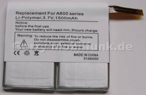 Akku fr ASUS MyPal A600 Li-Polymer 3,7V 1500mAh 4mm dick ca.29g (Akku vom Markenhersteller, nicht original)