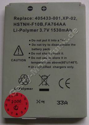 Akku fr HP iPAQ rw6828 Serie (705433-001, FA764AA, HSTnH-F10B) Li-Polymer 3,7V 1530mAh ca.30g (Akku vom Markenhersteller, nicht original)