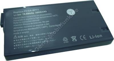 Notebook Akku fr SONY VAIO PCG F 430, Li-ion, 14,8 Volt, 2600mAh, grau (144,3 x 77,0 x 18,7mm ca.320g) Akku vom Markenhersteller