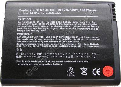 Notebook Akku fr Compaq Presario PP2210 ( DP390A), Li-ion, 14,8 Volt, 4400mAh, schwarz (150,8 x 114,4 x 19,3mm ca. 480g) Akku vom Markenhersteller