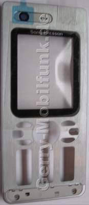 Oberschale silber SonyEricsson W880i original Cover mit Displayscheibe