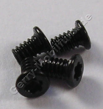 4 Schrauben 1,6x2,5 Nokia E7-00 original Schraubenset schwarz Torx TX4 plus , Schrauben der Oberschale